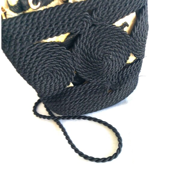 Versatile Hippie Hobo Cylindrical Black Bag Woven Cotton Boho Bucket Sack India - Picture 3 of 7